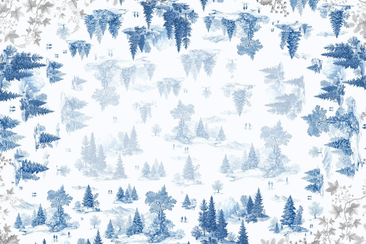 Toile De Jouy lino premium mantel con pastoral print, vista 11