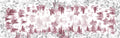 Toile De Jouy Premium Linen table runner with pastoral print, 50 × 150, Blue