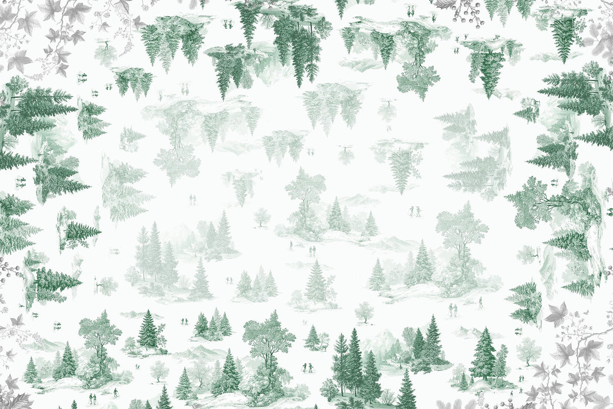 Toile De Jouy lino premium mantel con pastoral print, vista 12