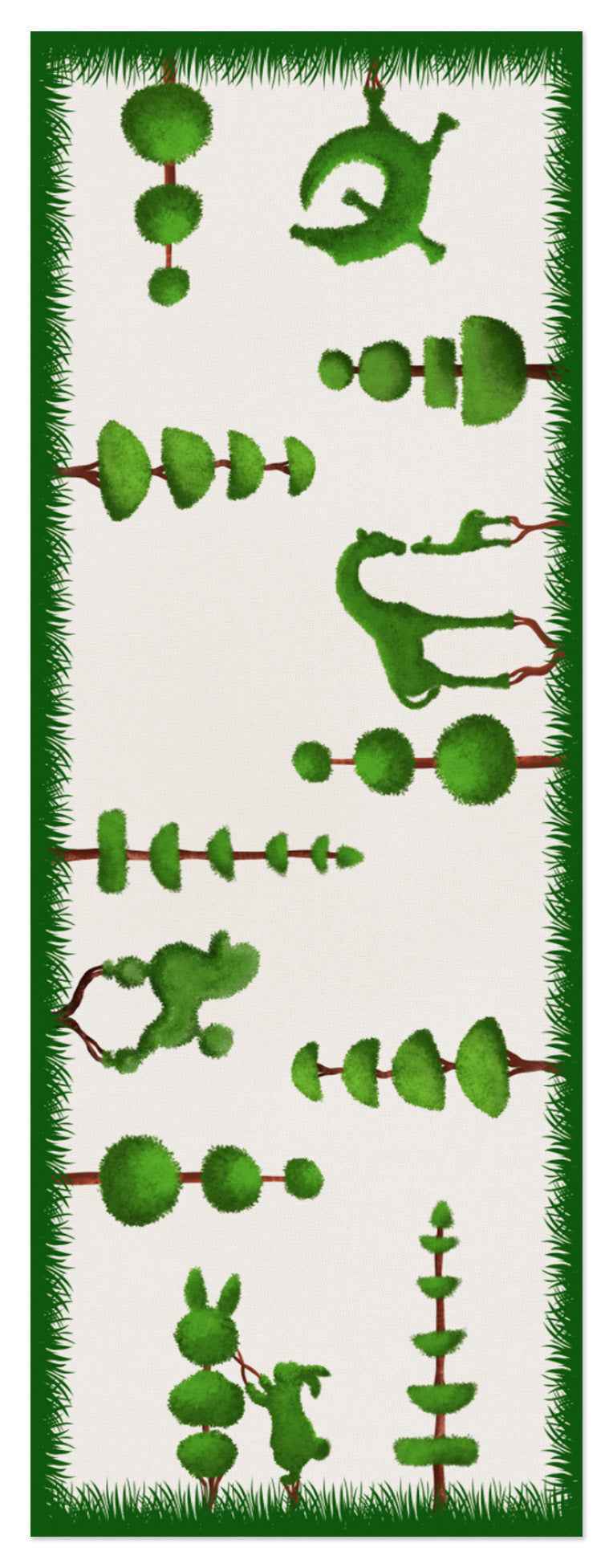 Linen Runner «Topiary» 100% Made in Italy - The Napking