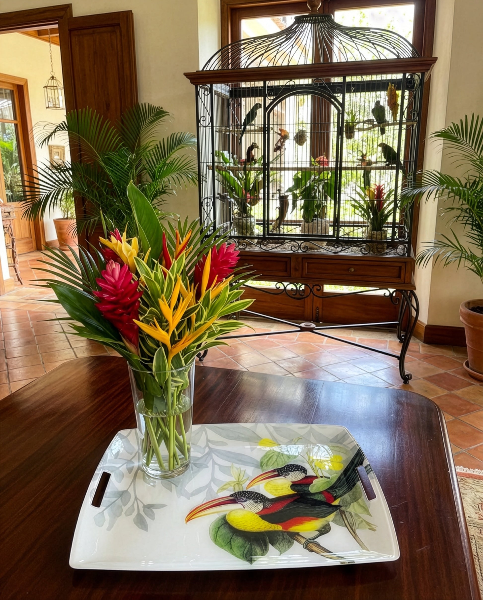 Tray «Toucans», 100% Made in Italy