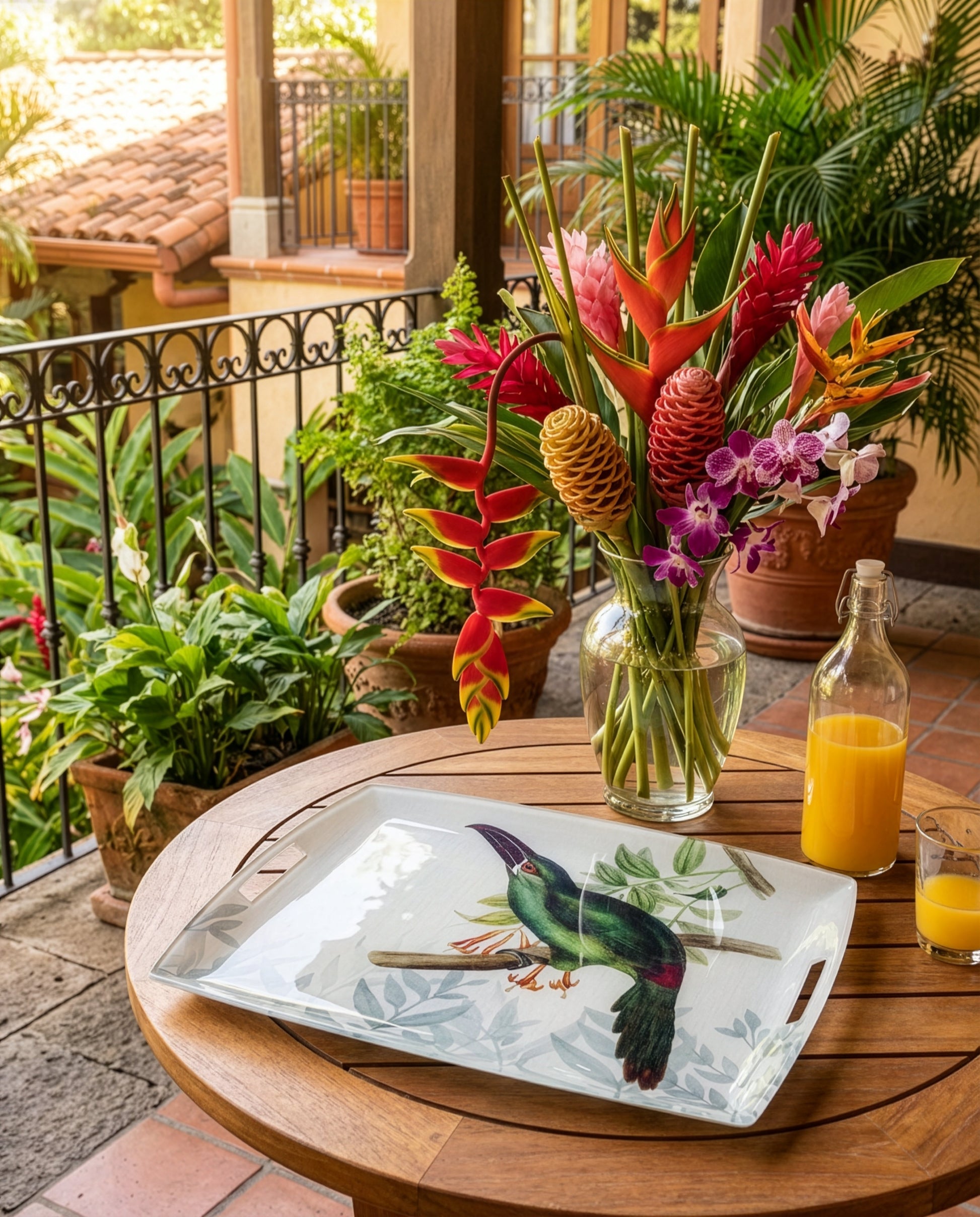 Tray «Toucans», 100% Made in Italy