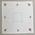 Uccelli handbestickt Table Cover 85x85 cm 100% Leinen