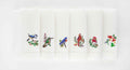 Uccelli Set aus 6 handbestickt Servietten
