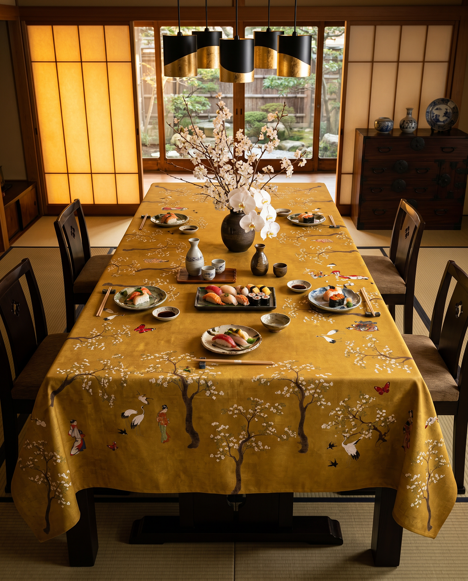 Mantel de lino Premium Ukiyo 100% Made in Italy