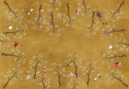 Ukiyo lino premium mantel con estampado de inspiración japonesa, vista 8