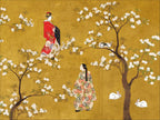 Ukiyo rectangular hardboard and cork placemats with Japanese-inspired print, view 2