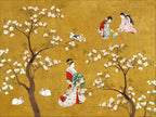 Ukiyo rectangular hardboard and cork placemats with Japanese-inspired print, view 3