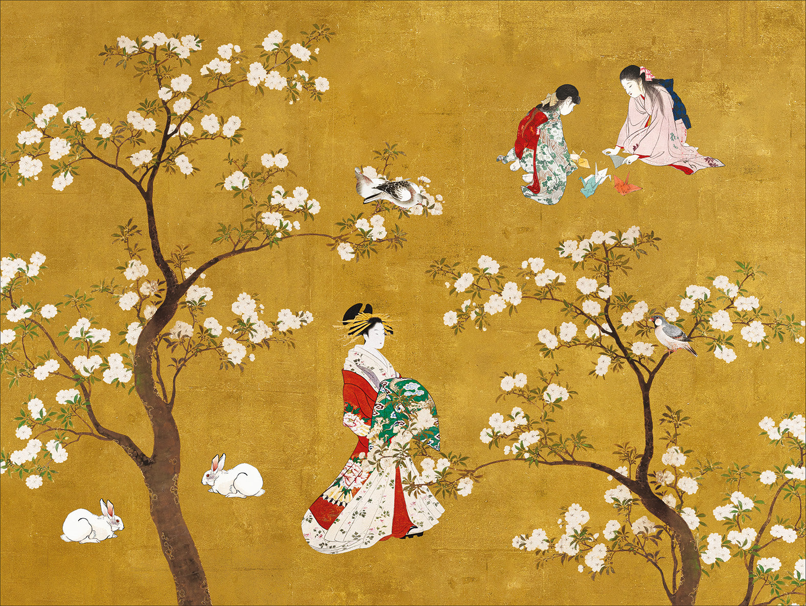 Set of 2 rectangular hardboard placemats «Ukiyo», 100% Made in Italy - The Napking