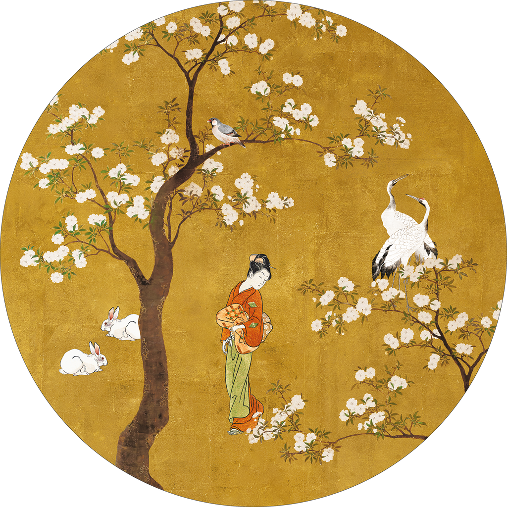 Set of 2 round hardboard placemats «Ukiyo» 100% Made in Italy - The Napking