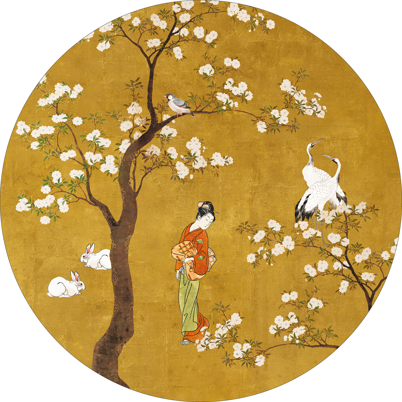 Set of 2 round hardboard placemats «Ukiyo» 100% Made in Italy - The Napking