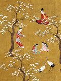 Ukiyo Premium Linen kitchen towel with Japanese-inspired print, Kitchen Towel Var.2