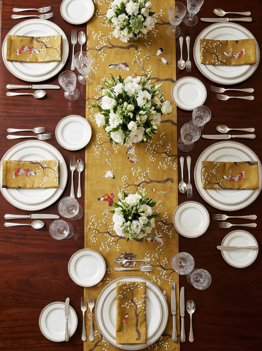 Premium Linen Runner Ukiyo 100% Made in Italy – Italian Christmas