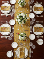 Ukiyo Premium Linen table runner with Japanese-inspired print, 50 × 150