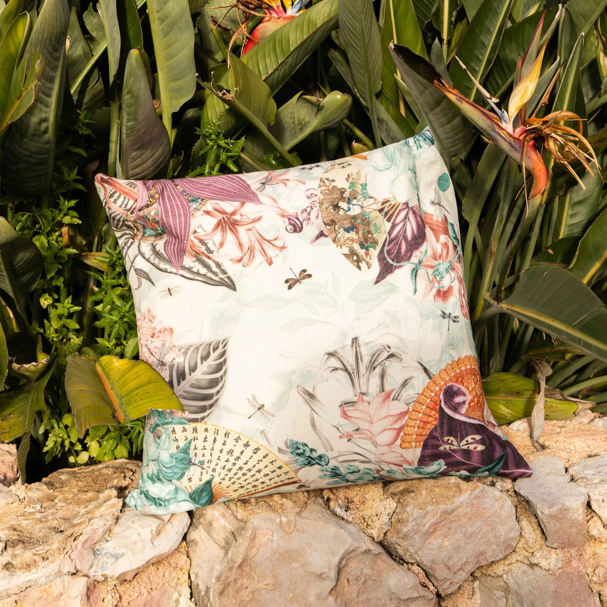 Linen Cushion Ventagli 100% Made in Italy - The Napking