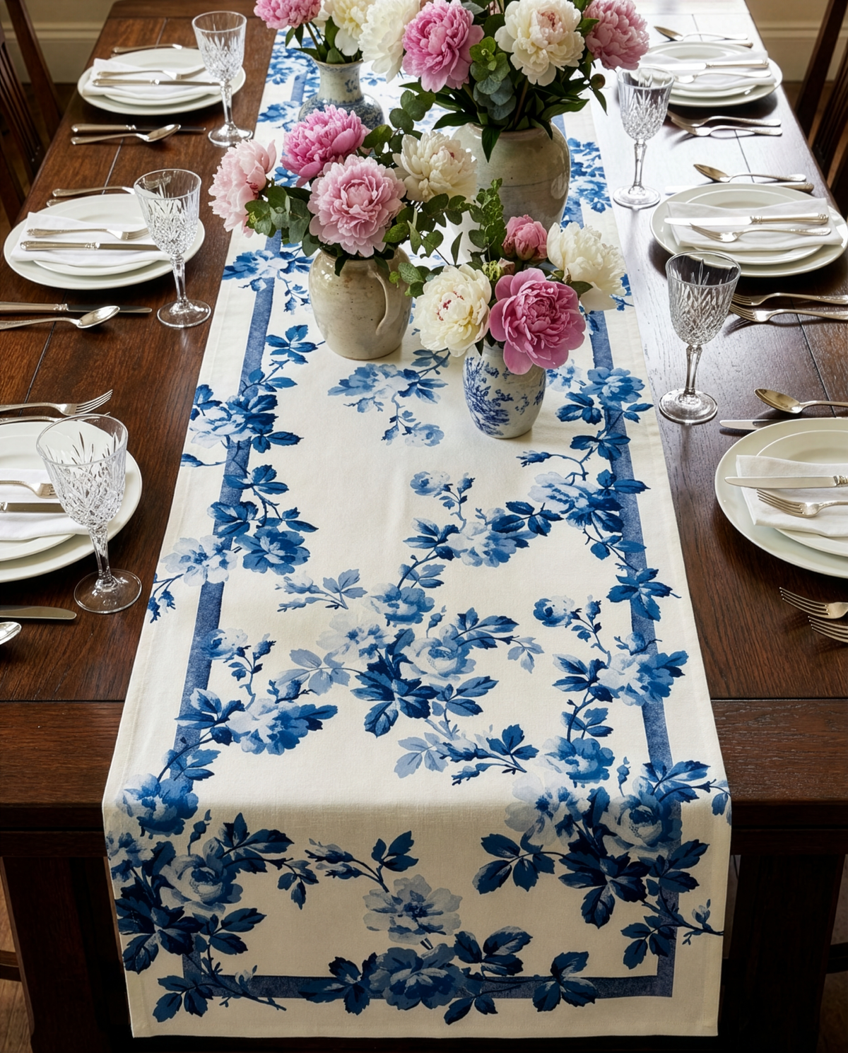 Chemin de table en lin haut de gamme Victoria 100% Made in Italy