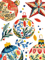 Magic Xmas Pure Linen kitchen towel with festive Christmas print, view 4