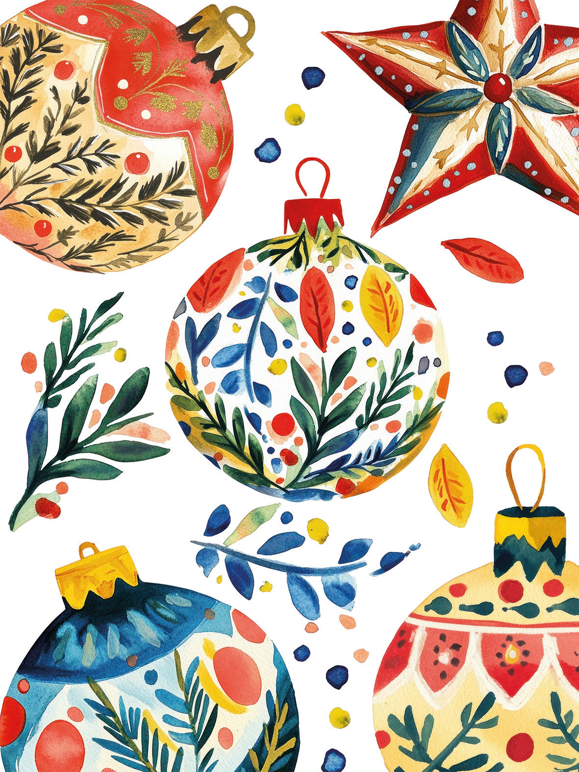 Magic Xmas lino puro paño de cocina con festive Christmas print, vista 4