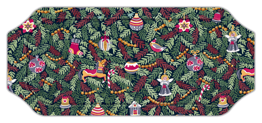 Weihnachtsanhänger-Achtecktablett