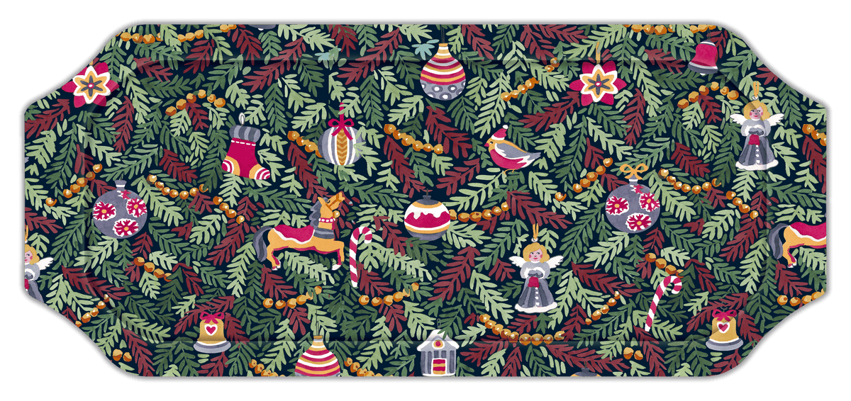 Weihnachtsanhänger-Achtecktablett