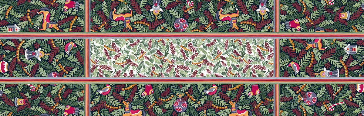 Xmas Charms Lot de 4 Serviettes en lin pur, The Napking home textile