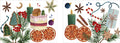 Xmas Tea rectangular hardboard and cork placemats with tea-time Christmas print