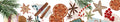 Xmas Tea Cotton Satin camino de mesa con cups teapots and Christmas biscuits, 50 × 220