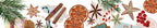 Xmas Tea Cotton Satin camino de mesa con cups teapots and Christmas biscuits, 50 × 220