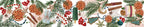 Xmas Tea Cotton Satin table runner with cups teapots and Christmas biscuits, view 3