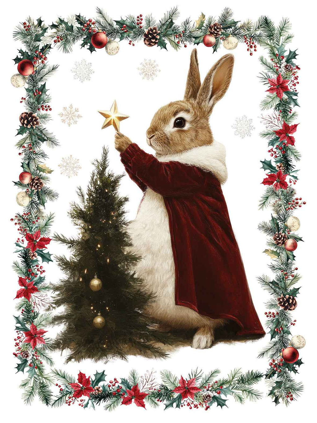 Kitchen Towels «Xmas Village», 100% Made in Italy - The Napking