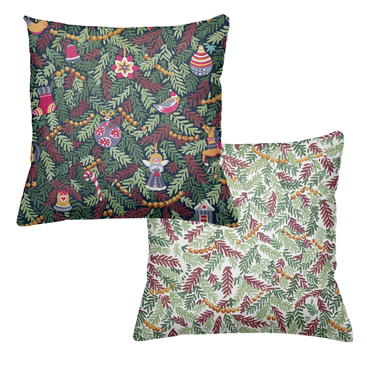 Xmas Charms Coussin décoratif en velours, The Napking home textile