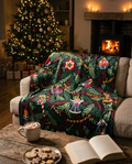 Xmas Charms Velvet Throw Blanket, The Napking home textile