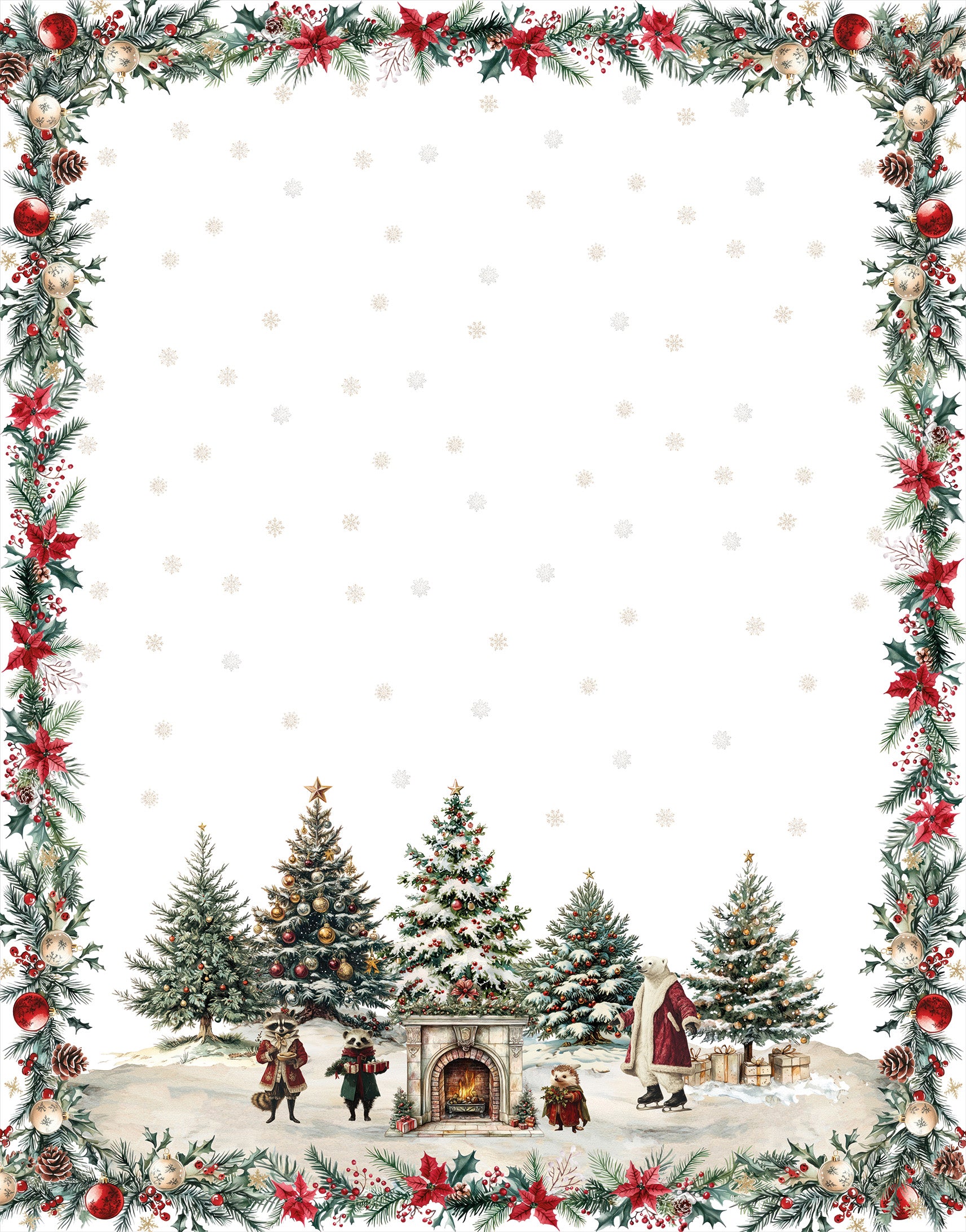 Plaid «Xmas Village», 100% Made in Italy - The Napking