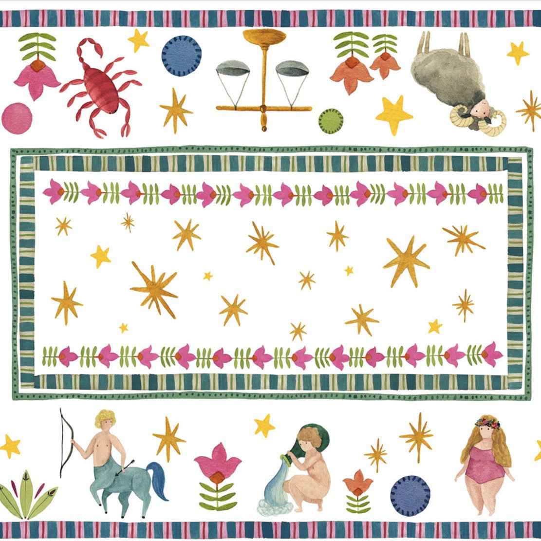 Satin Tablecloths «Zodiac» 100% Made in Italy - The Napking