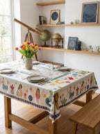 Satin Tablecloths Zodiac 100% Cotton Satin Made in Italy