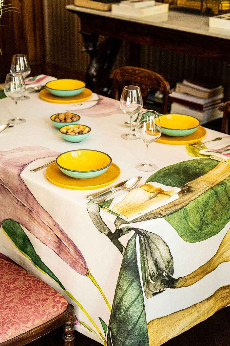 Tablecloths «Datura» 100% Made in Italy