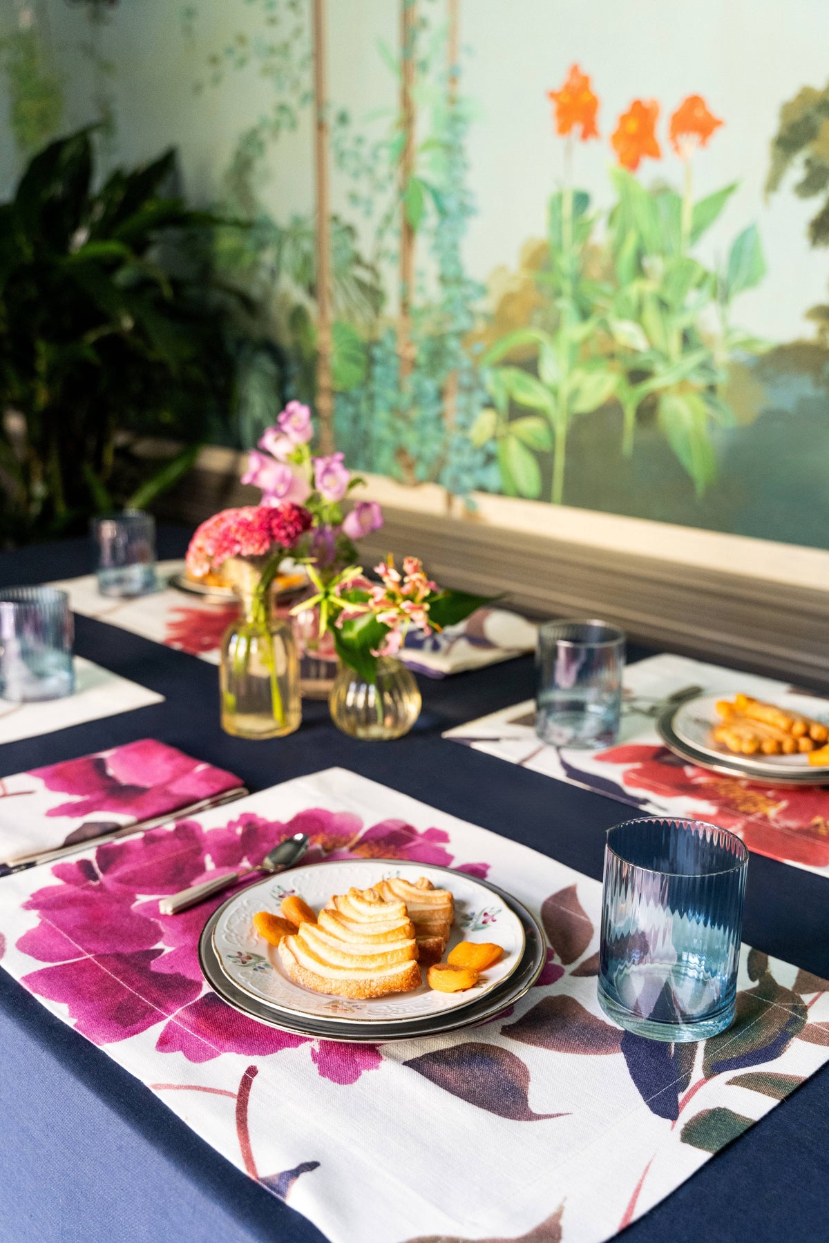Set of 4 Placemats «Hanami» Linen 100% Made in Italy - The Napking
