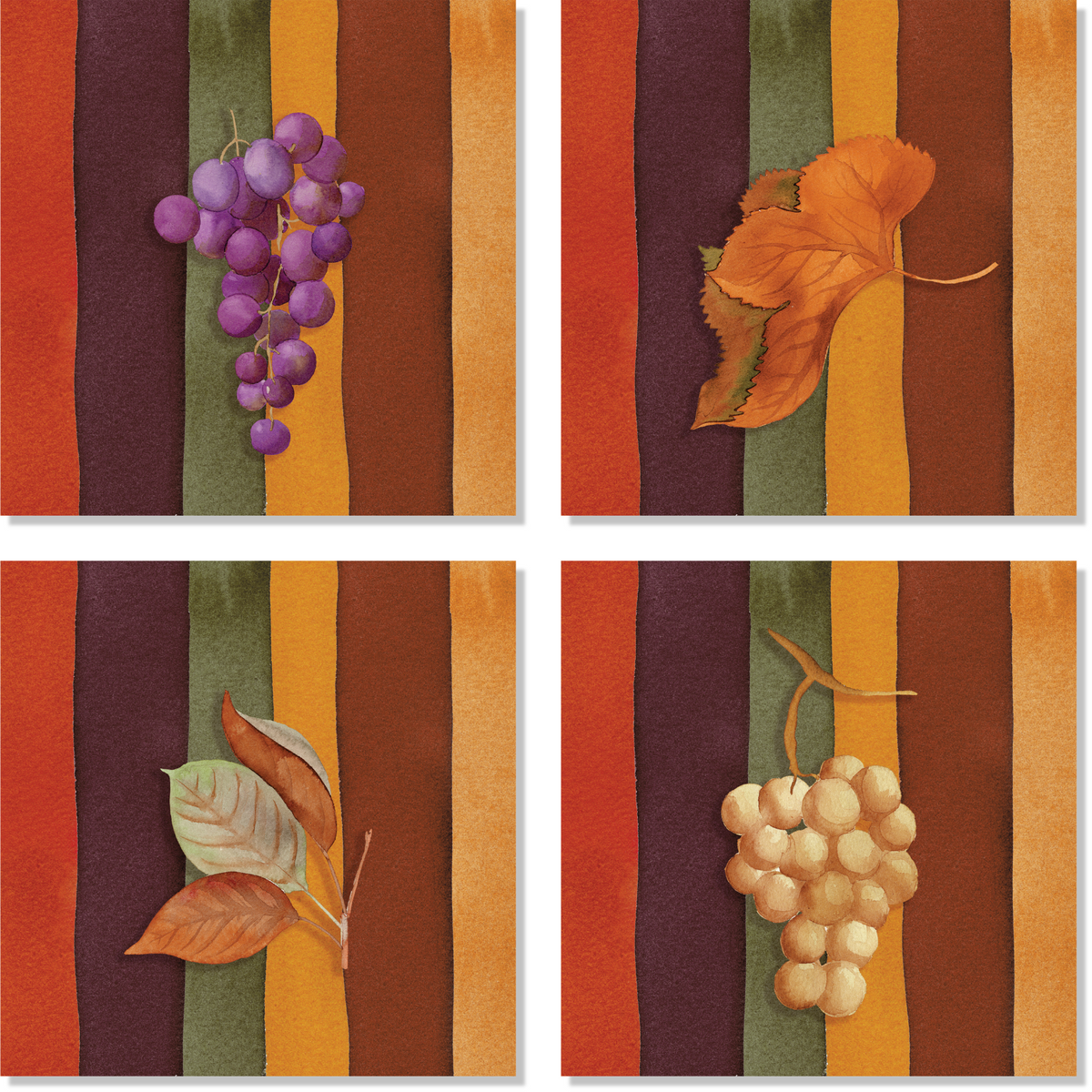 Set Of 4 Servilletas «Bacco» 100% Made in Italy The Napking