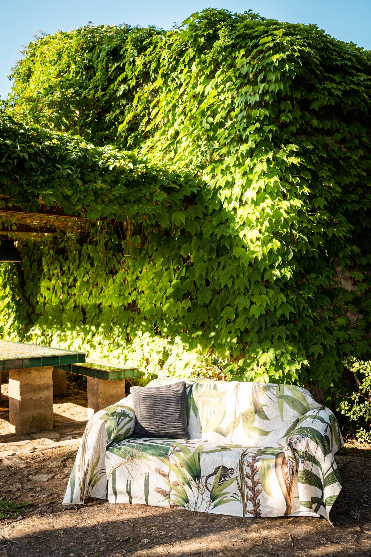 Mezzero Palmier Sofa Bed Cover, 100% made in Italy - The Napking