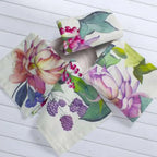 Set de 4 serviettes en satin de coton «Peonia» 100% Made in Italy | The Napking