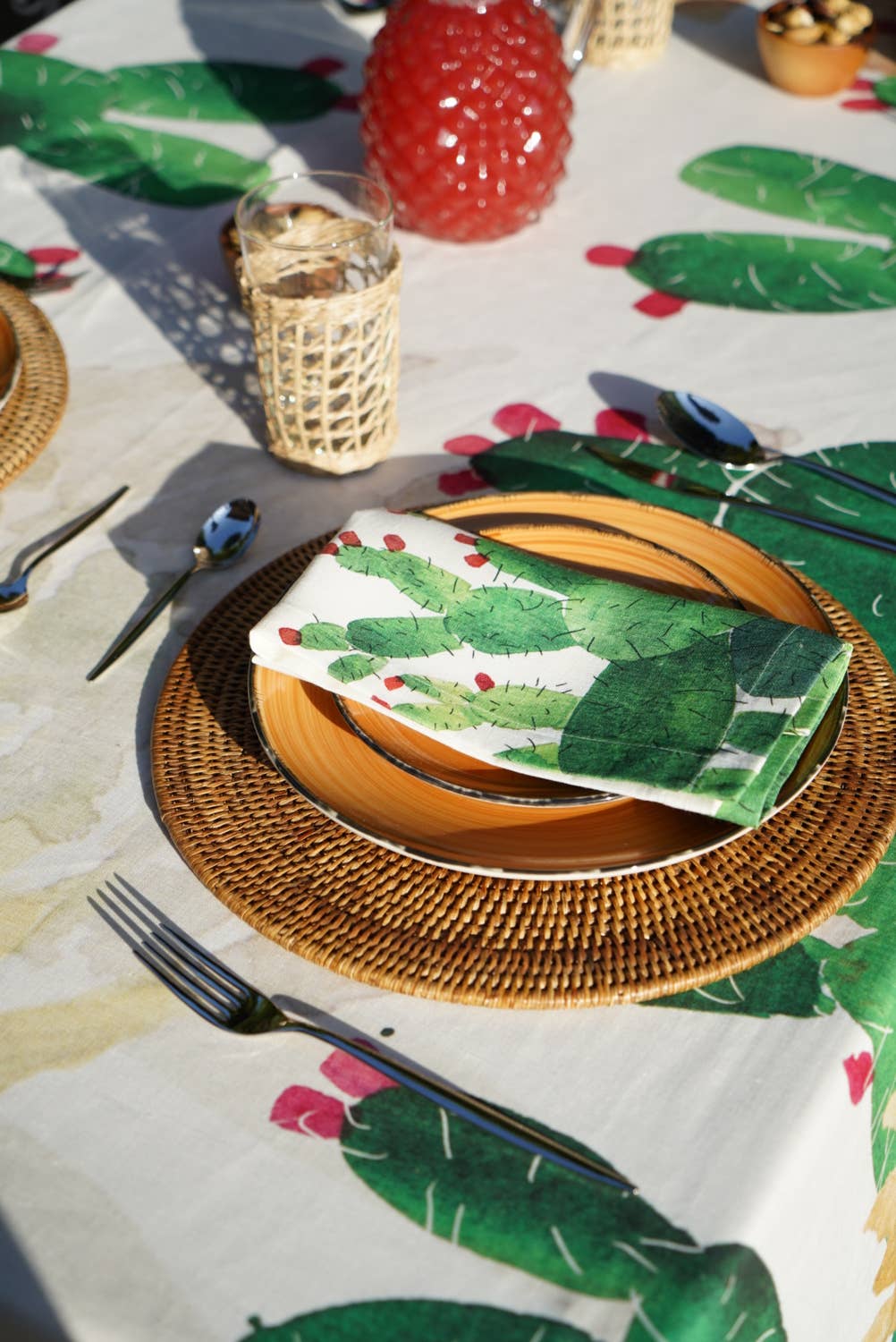 Set Of 4 Napkins «Fichi d'India» 100% Made in Italy - The Napking