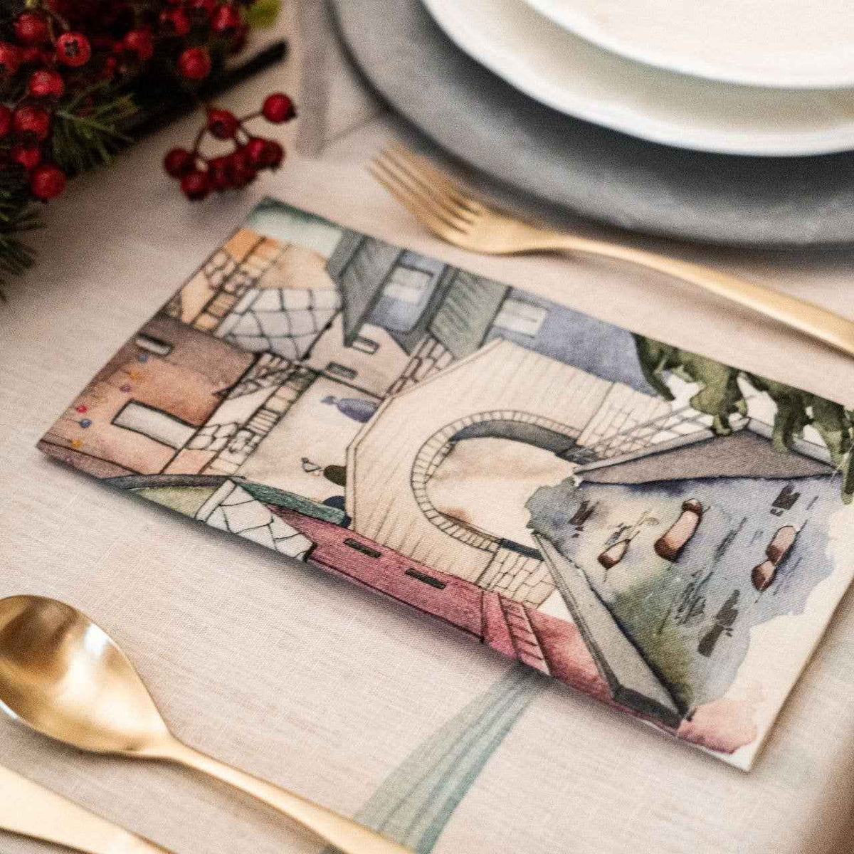Set de 4 serviettes Alpina - 100% Made in Italy | The Napking