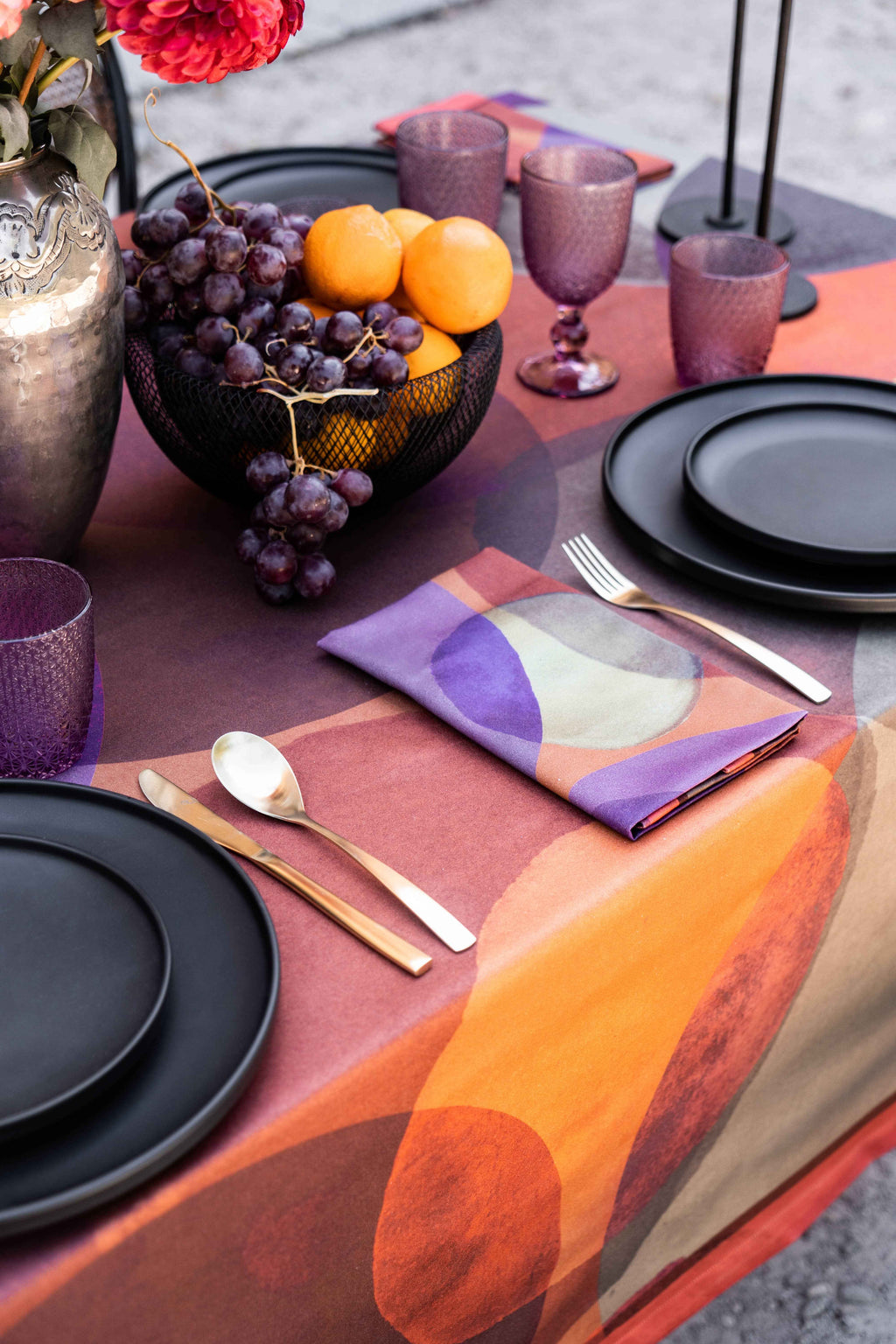 Satin Tablecloths «Bubbles» 100% Made in Italy