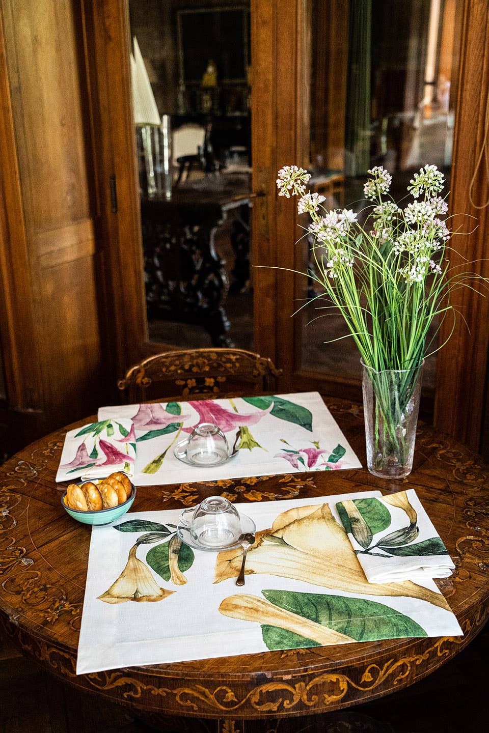 Set aus 4 Tischsets «Datura» Leinen 100% Made in Italy - The Napking
