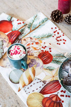 Set de 4 Manteles individuales «Jingle» Linen 100% Made in Italy - The Napking