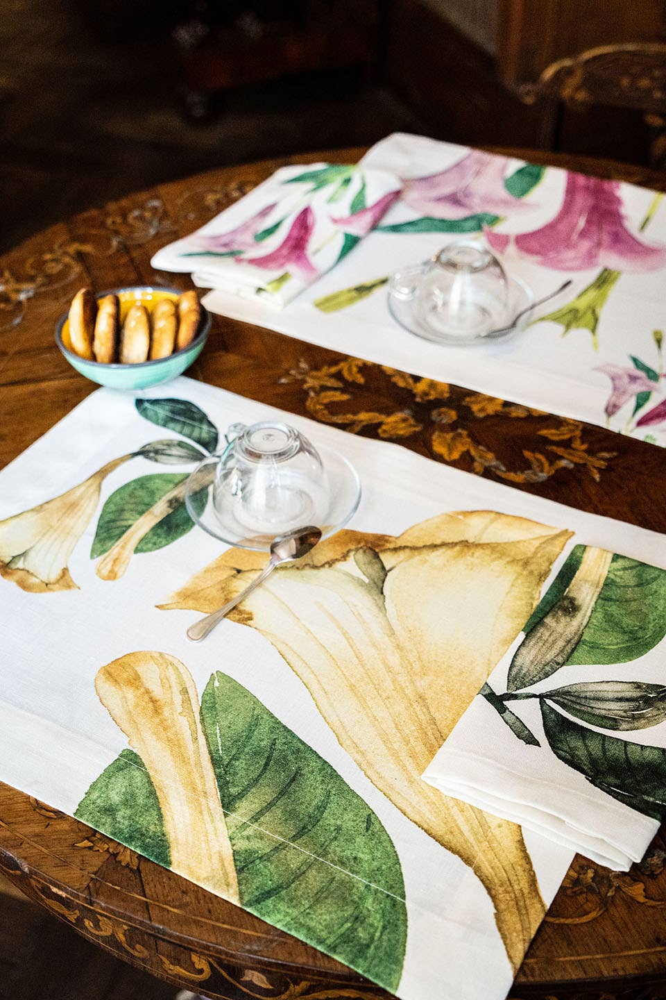 Set aus 4 Tischsets «Datura» Leinen 100% Made in Italy - The Napking