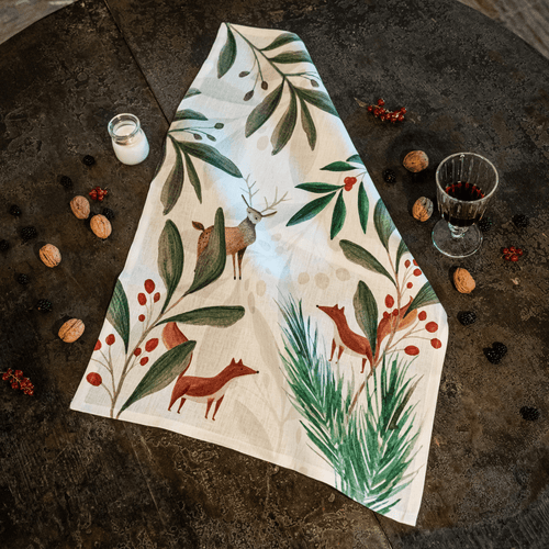 Kitchen Towels «Rudolph», 100% Made in Italy - The Napking