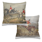 England decorative velvet cushion with heritage country-house print, view 2