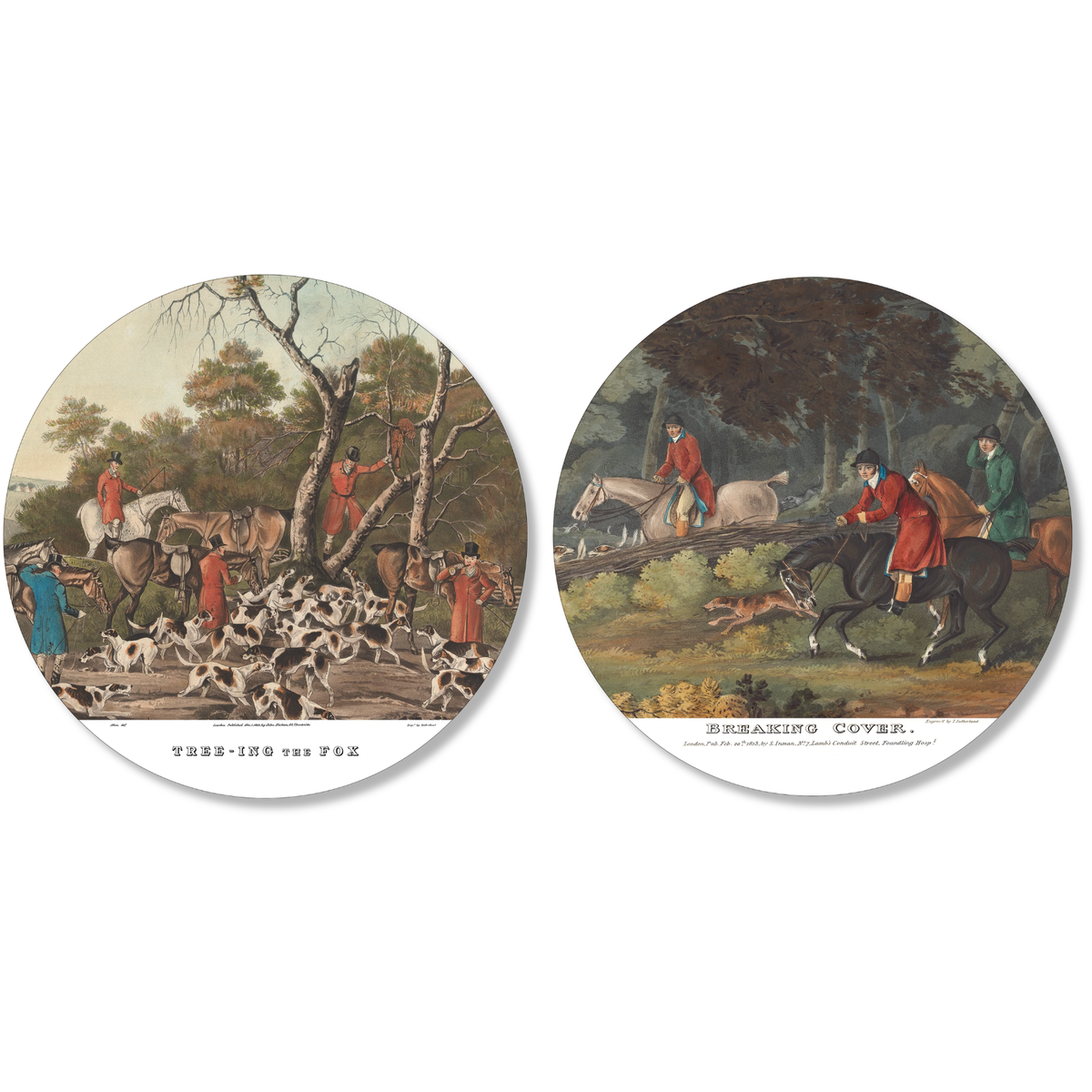 England round hardboard and cork placemats with heritage print