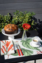 Set aus 4 Tischsets «Poinsetta» Leinen 100% Made in Italy - The Napking